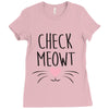 CHECK MEOWT CAT Ladies Fitted T-Shirt