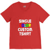 single color custom t shirt V-Neck Tee