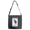 keep left shark Adjustable Strap Totes