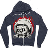 skull biker Zipper Hoodie