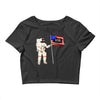 Astronaut Celebrating Independence  Day at 1776 Crop Top