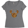 Minnie Mouse Leopard Women's Triblend Scoop T-shirt