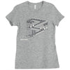 some game involving falling blocks in the style of m.c. escher Ladies Fitted T-Shirt