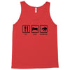eat sleep snowboard mens black snowboarding t shirt wow Tank Top