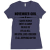 Super November Girl Ladies Fitted T-Shirt