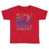 my cat and i stay in tonight Toddler T-shirt