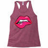sexy lip biting Racerback Tank