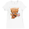 pizzaa monster Ladies Fitted T-Shirt