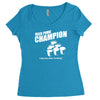 beer pong champion Women's Triblend Scoop T-shirt