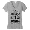 I Am One Blessed Momma Women's V-Neck T-Shirt