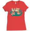 rock, paper, scissor hold Ladies Fitted T-Shirt