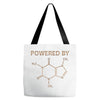Powered By Caffeine Molecule Tote Bags