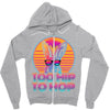 Too Hip To Hop  Bunny Easter Zipper Hoodie