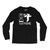 eat sleep mine funny Long Sleeve Shirts