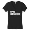 free contraditions Women's V-Neck T-Shirt