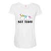 Unicorn Says Not Today Maternity Scoop Neck T-shirt