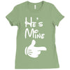 he's mine she's mine Ladies Fitted T-Shirt
