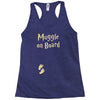muggle on board maternity Racerback Tank