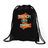teachers love brains Drawstring Bags