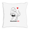 pregnant rex black color Throw Pillow