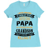 Super Cool Papa Of A Freaking Awesome Grandson Ladies Fitted T-Shirt
