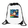 Totoro Van Gogh Parody Drawstring Bags