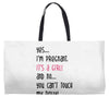 Yes...I'm Pregnant.It's a Girl! And No...You Can't Touch My Belly! Weekender Totes