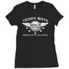 teddy boy homage Ladies Fitted T-Shirt