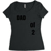 dad of 2 Women's Triblend Scoop T-shirt