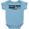getting drunk please wait Baby Onesie