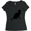 cat black had Women's Triblend Scoop T-shirt