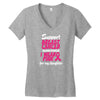 I Wear Pink For My Daughter Women's V-Neck T-Shirt