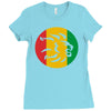 rasta lion head reggae dub step music dance Ladies Fitted T-Shirt