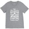 love love love camping! V-Neck Tee