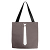 skinny white tie Tote Bags