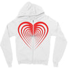 love red Zipper Hoodie