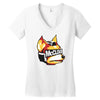halftone fox (regular) Women's V-Neck T-Shirt