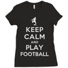 keep calm and play football Ladies Fitted T-Shirt