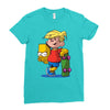 bart simpson Ladies Fitted T-Shirt