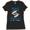 Pops is my Name Fishing Is My Game Ladies Fitted T-Shirt