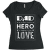 dad a son's first hero a daughters first love 2 Women's Triblend Scoop T-shirt
