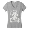 personalized paw halo Women's V-Neck T-Shirt