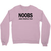 noobs are people too t shirt x large funny nerdy geek cod halo cool ga Crewneck Sweatshirt