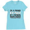 i'm a proud dad of a freaking awesome daughter Ladies Fitted T-Shirt