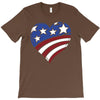 disstressed america flag heart T-Shirt
