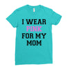 i wear pink for my mom breast cancer Ladies Fitted T-Shirt