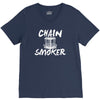 chain smoker disc V-Neck Tee