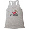 i love my rabbit Racerback Tank
