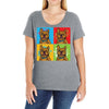 pop art Ladies Curvy T-Shirt