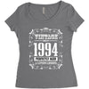 vintage made in 1994 perfectly aged a living legend Women's Triblend Scoop T-shirt
